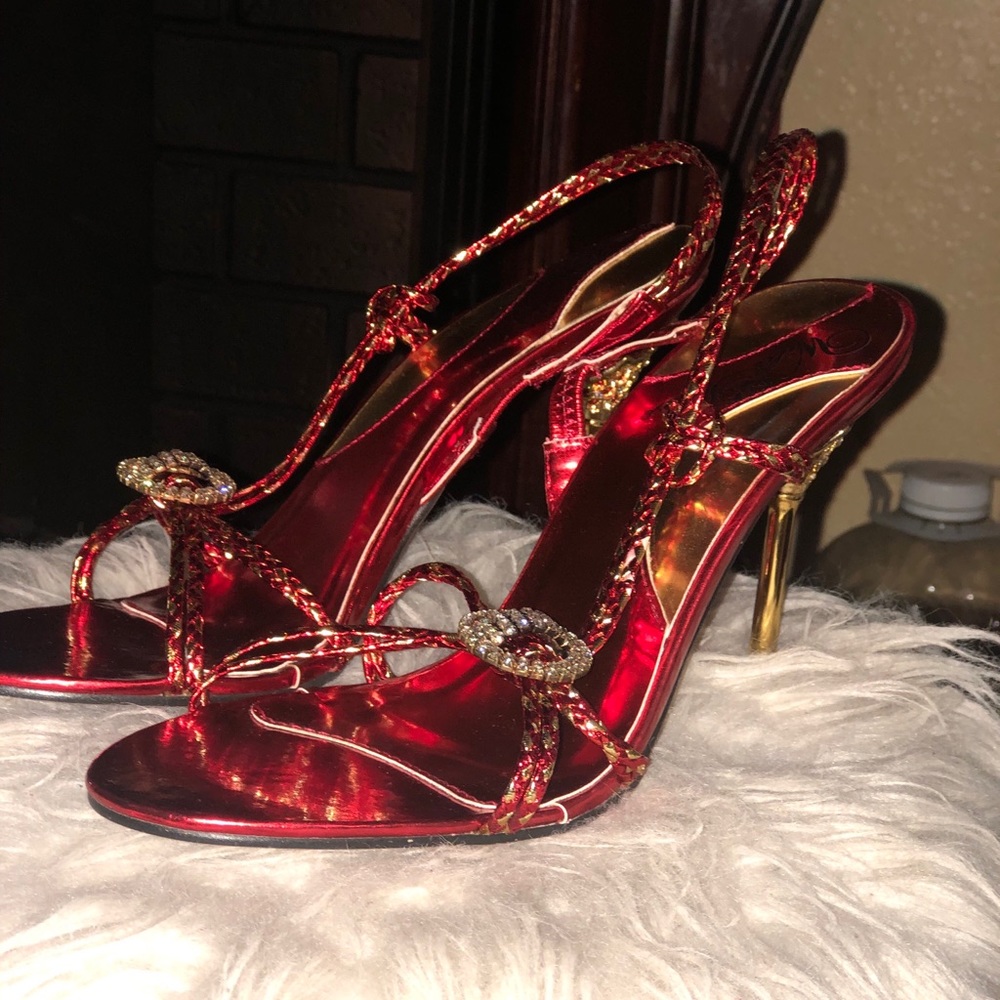 Red and Gold heels